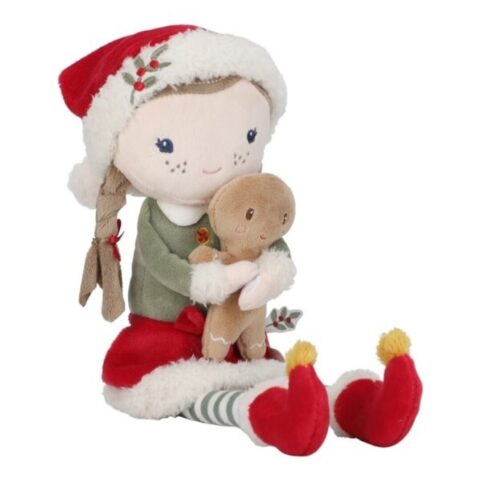 Rosa Muñeca Blandita Navidad Little Dutch