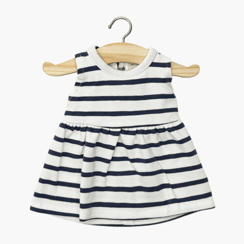 Minikane Vestido sin mangas Faustine en jersey a rayas azul marino