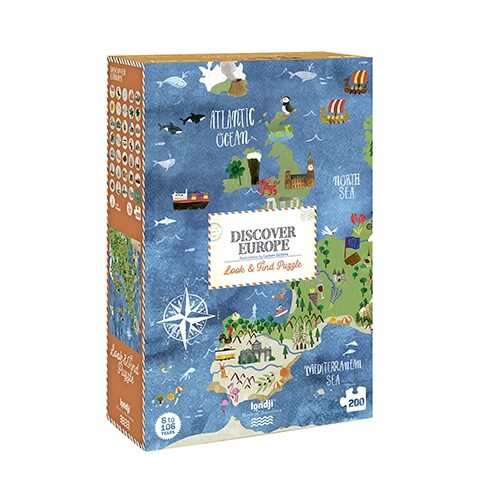 Discover Europe Puzzle y Juego de Observación Londji