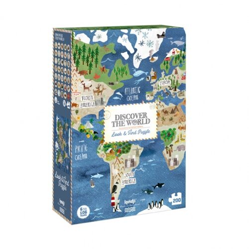 Discover The World Puzzle y Juego de Observación Londji