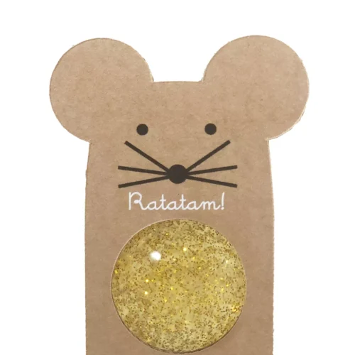 Gold Glitter Mouse Bouncy Ball