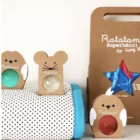 Gold Glitter Mouse Bouncy Ball