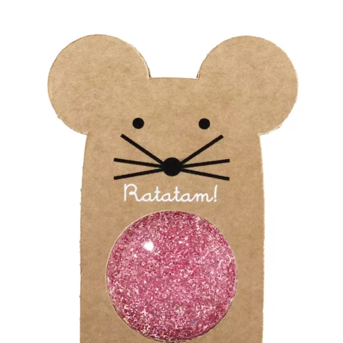 Pink Glitter Mouse Bouncy Ball