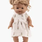 Minikane Vestido de rizo sin mangas Faustine Flores suaves Emile & Ida