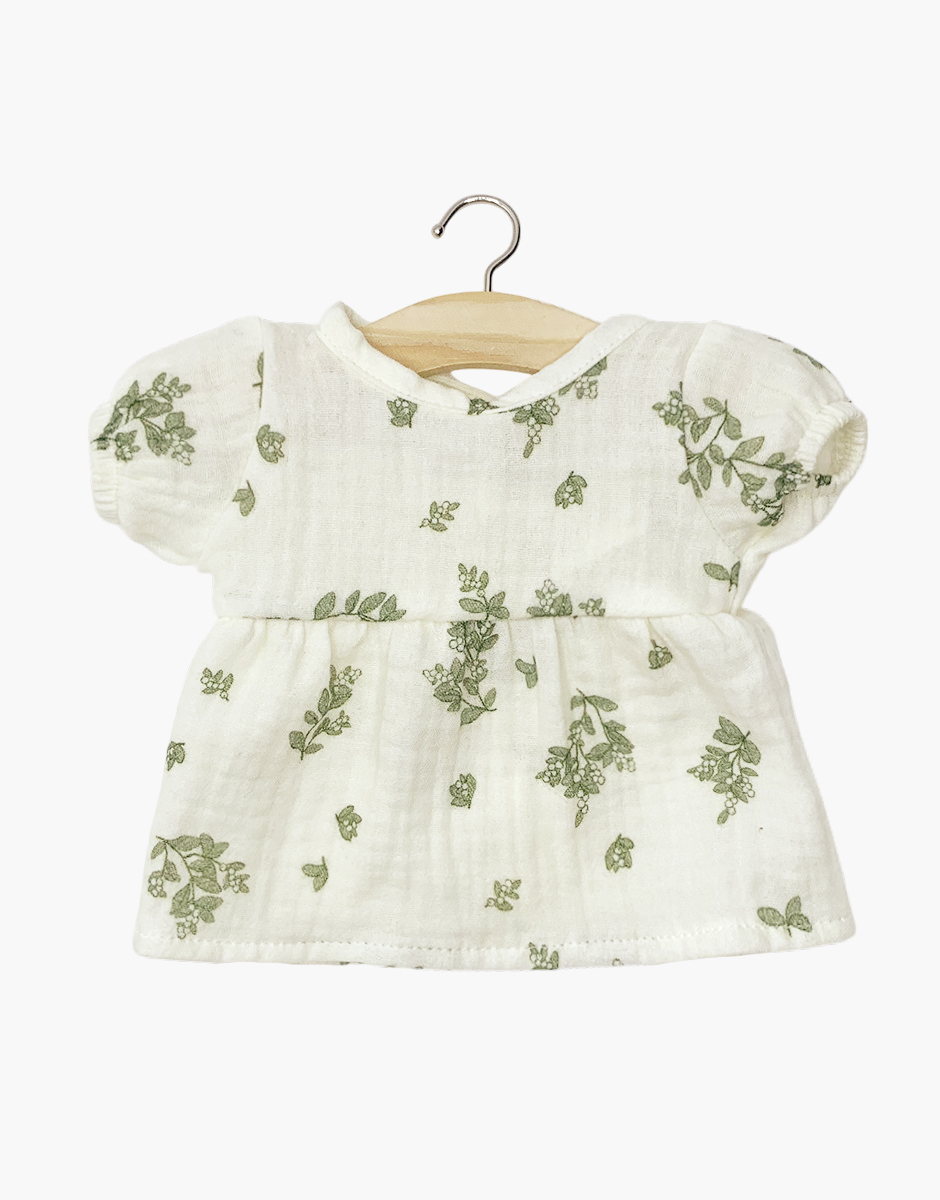 Vestido Faustine con mangas abullonadas en gasa de algodón Gui Minikane Vestido Faustine con mangas abullonadas en gasa de algodón Gui