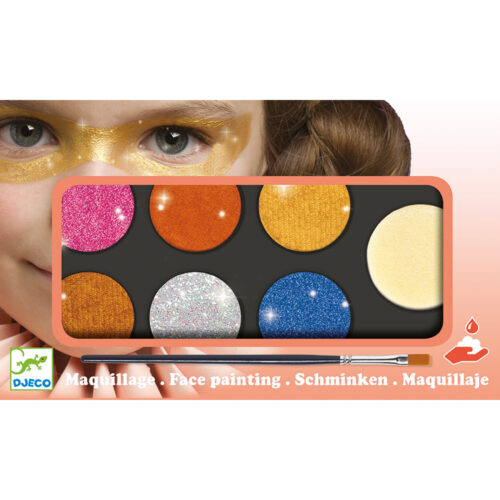 Estuche de Maquillaje Paleta de 6 colores con efecto metalizado
