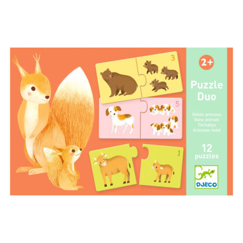 Puzzle Duo Animales Bebé Djeco