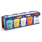 4 Botes de Plastilina Djeco con Purpurina