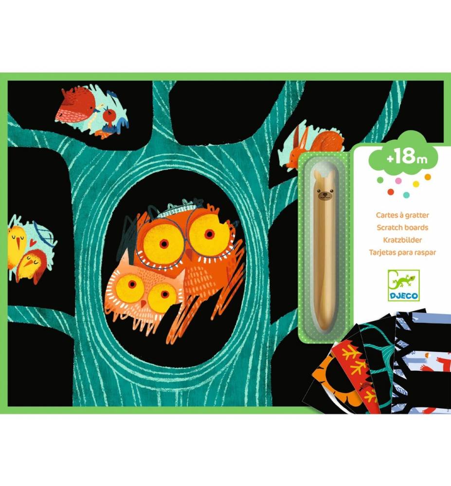 Tarjetas para Rascar para los mas Pequenos Animales Djeco Tarjetas para Rascar para los mas Pequenos Animales Djeco