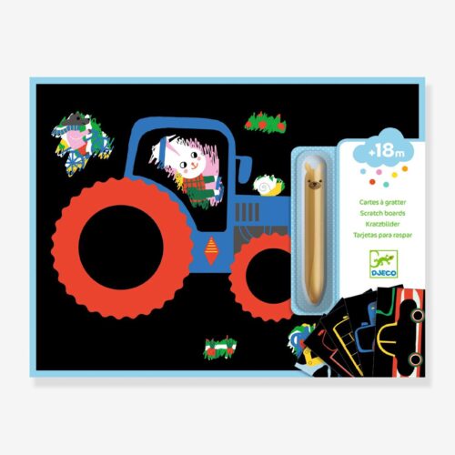 Tarjetas para Rascar para los más pequeños Vehiculos Djeco