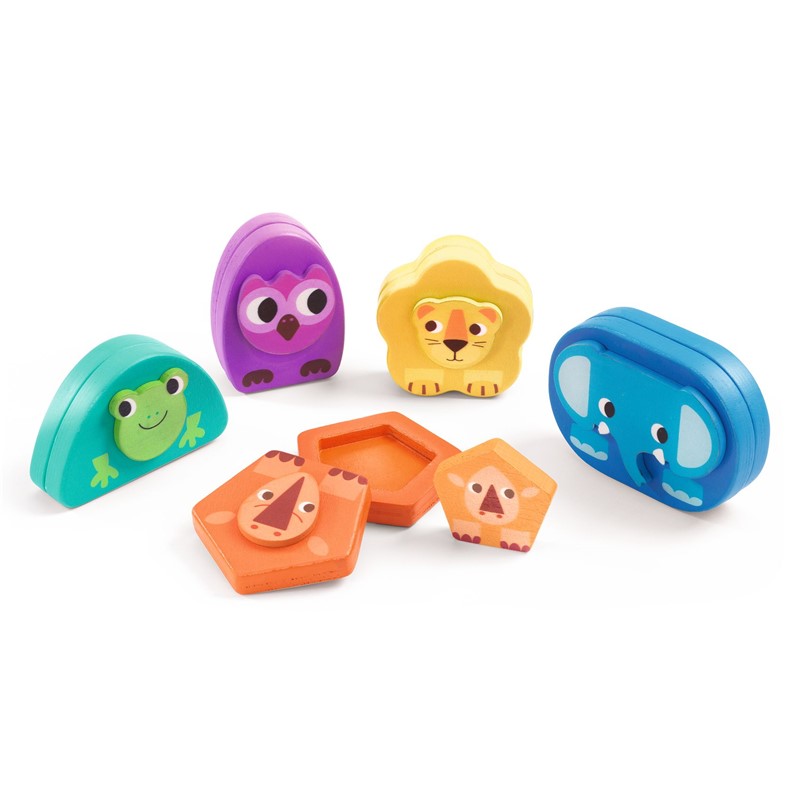 Baby color Kimami Salvaje Juego Magnético encajable Kimami Salvaje Djeco