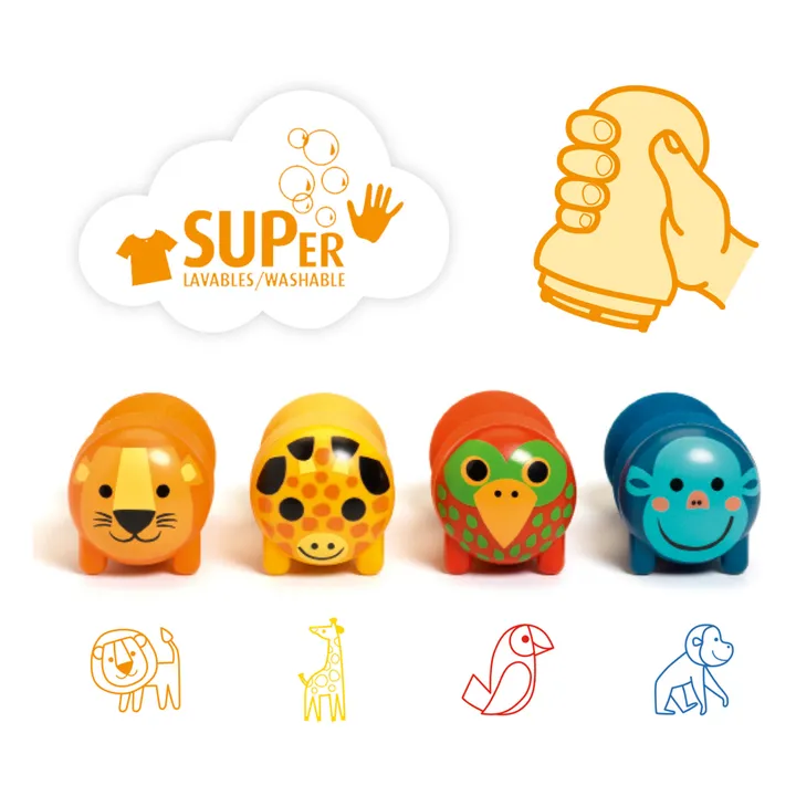 Sellos para peques Animales de la Sabana Djeco