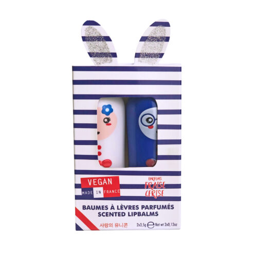 Set de dos Balsamos Labiales Paris - Cereza y fresa Inuwet