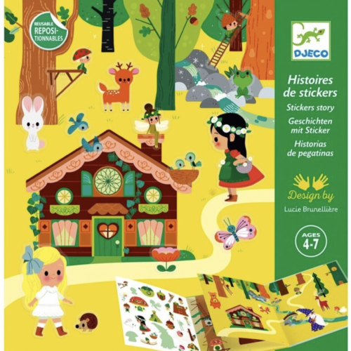 Pegatinas Reposicionables Cuentos el Bosque Mágico Djeco