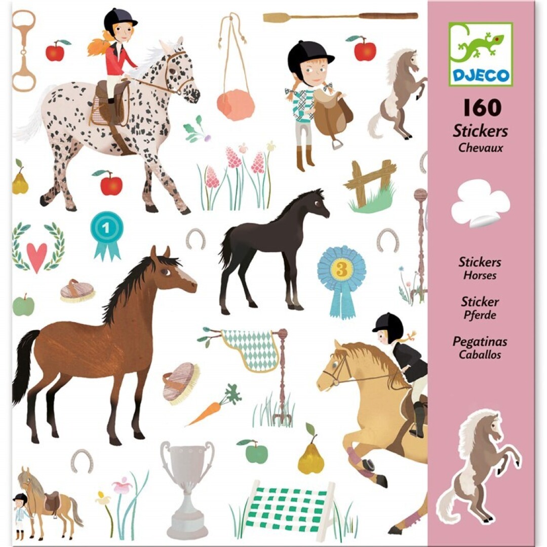 juego1 160 Pegatinas Caballos Djeco