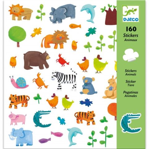 160 Pegatinas Animales Djeco