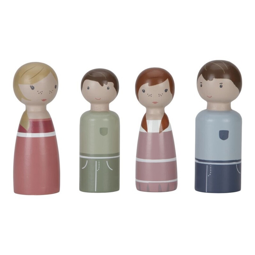 SET FAMILIA ROSA CASA MUÑECAS FSC LITTLE Set Familia Rosa Casa de Muñecas Little Dutch