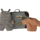 Peto y camiseta en maleta para Ratón hermano mayor Maileg