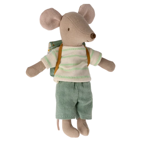 Ratón triciclo Hermano mayor con mochila Maileg