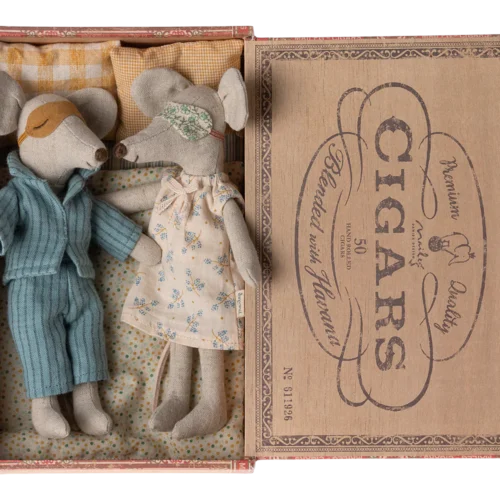 Mamá y Papá Ratón en caja Maileg