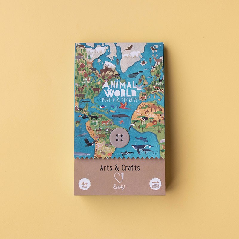 Animal World Poster & Stickers Activities Animal World Poster and Stickers Londji