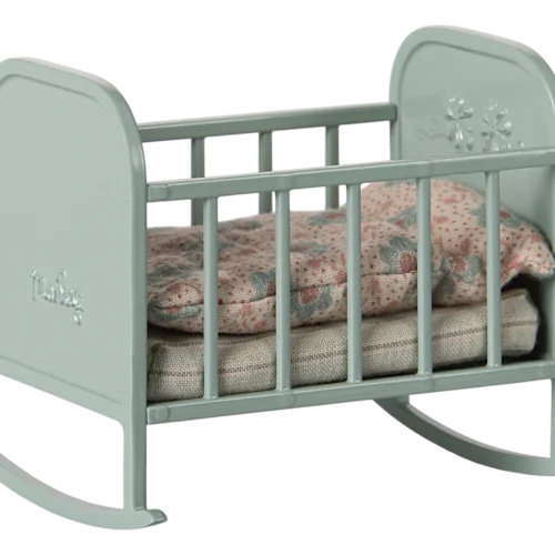 Cuna Ratón Azul Menta Maileg