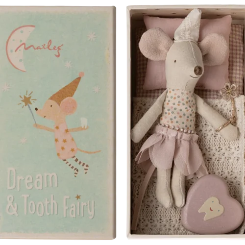 Ratón Hermanita Hada de los Dientes en caja de cerillas Maileg