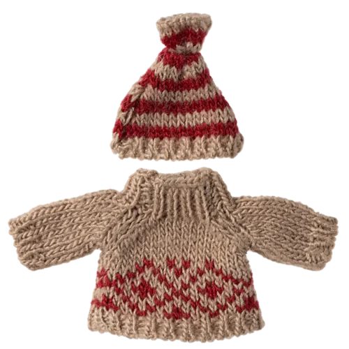 Jersey y gorro de punto Mamá Ratón Maileg