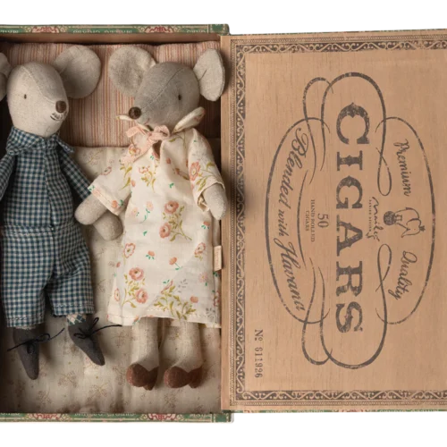 Abuela y Abuelo Ratón en caja Maileg