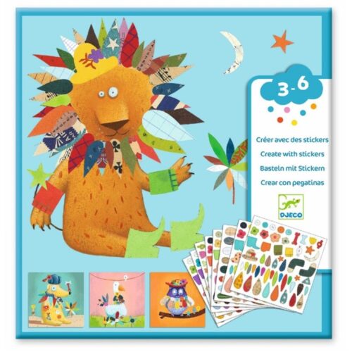 Crear con Pegatinas Animales Djeco