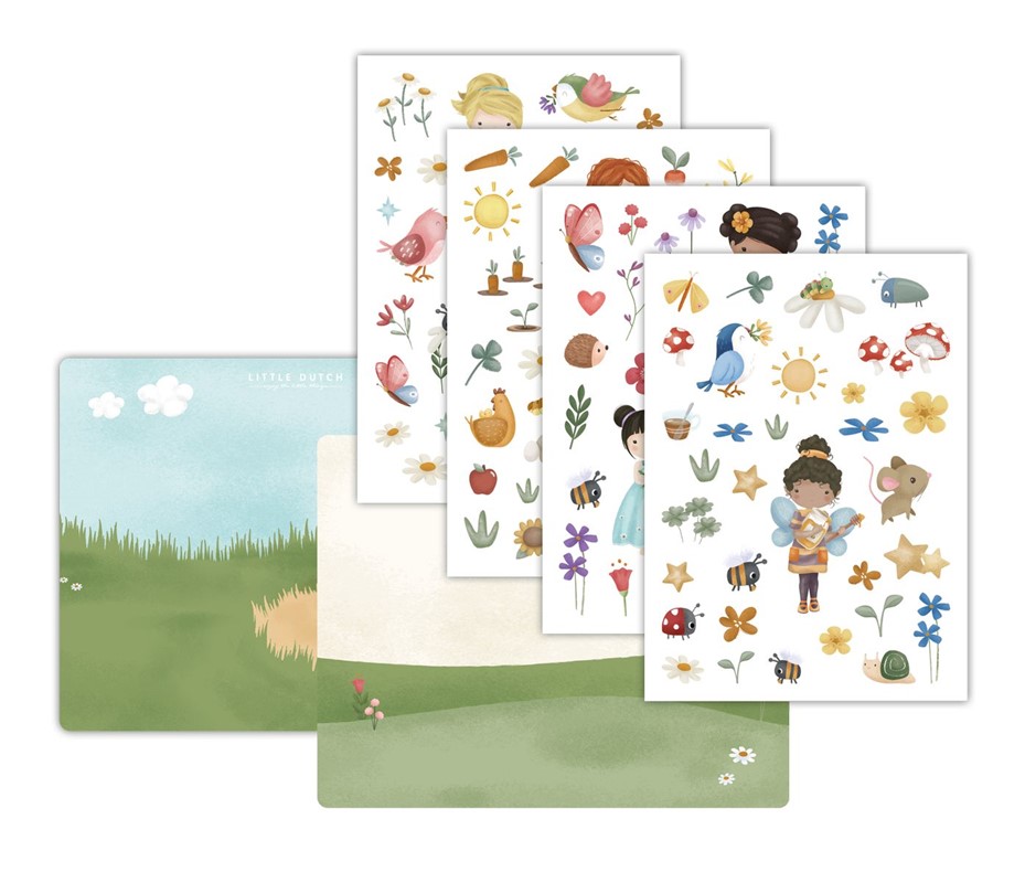 Pegatinas para Ventana Rosa and Friends Little Dutch