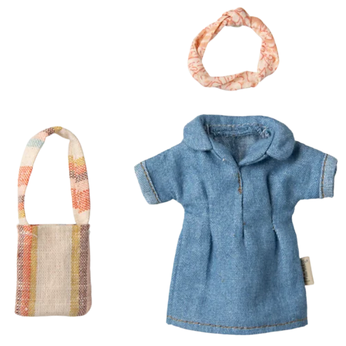 Vestido y Bolso Vaquero Mamá Ratón Maileg