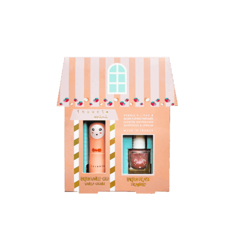 Caja Regalo Juliette con Esmalte de Uñas Fresa y Bálsamo Vainilla Coco – Inuwet