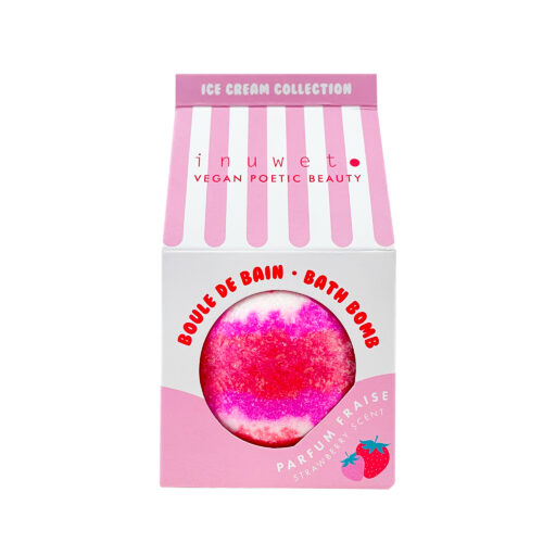 bomba de baño colección helado - aroma fresa Inuwet