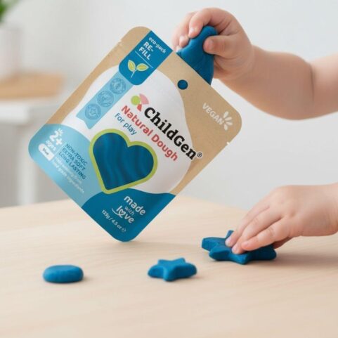 Plastilina natural color Azul bolsita 125 gr. Child Gen