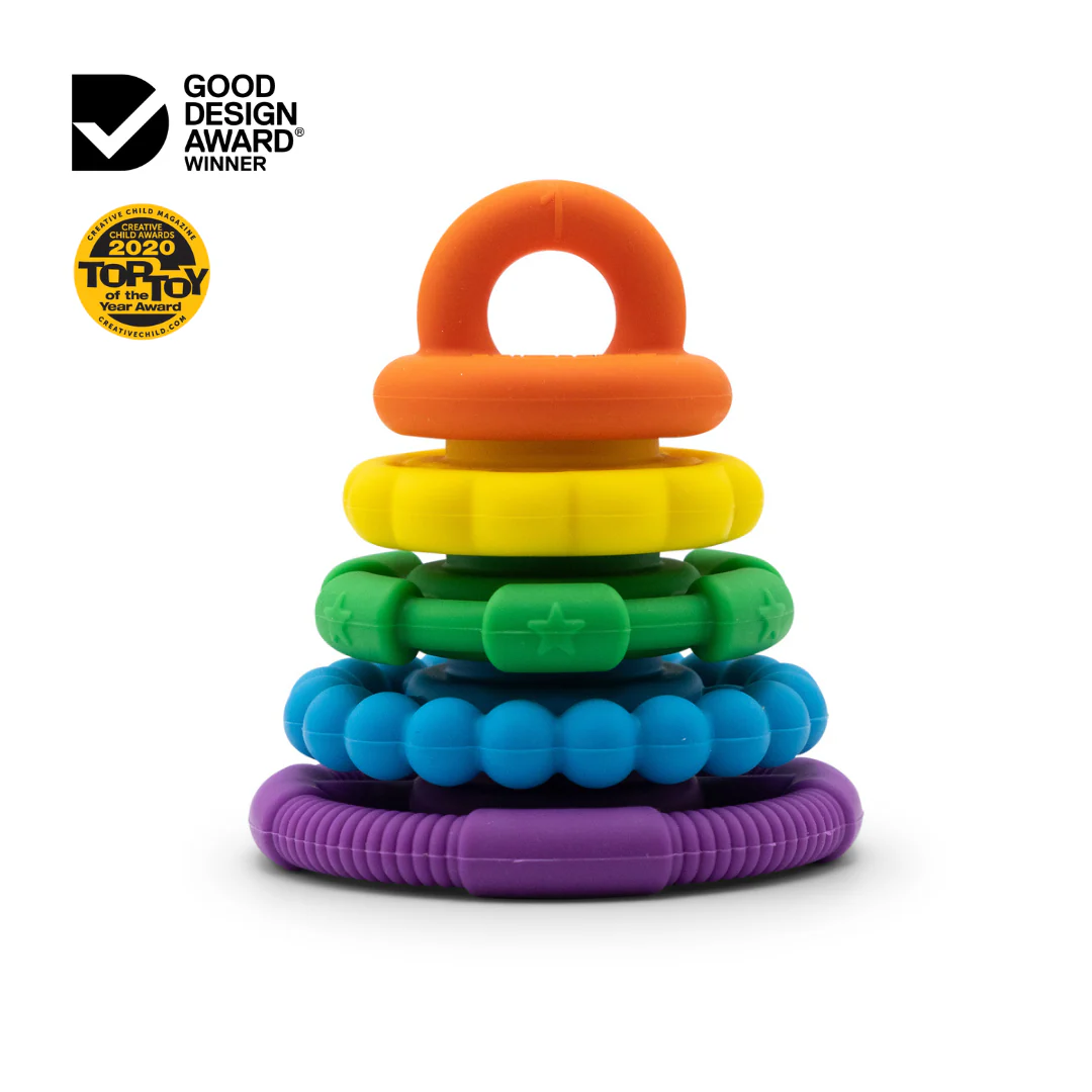 RAINBOW STACKER Stacker Teether Rainbow Jellystone Anillos Mordedor Apilables Silicona