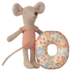Raton de Playa con Flotador de Flores Hermana Menor Maileg