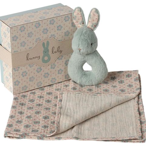 Set sonajero conejo - Menta Maileg