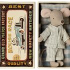 Raton Hermano Mayor Mouse Race en caja de cerillas Maileg