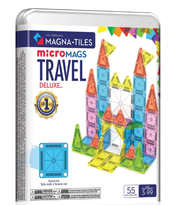 juego1 MicroMAGS Travel Set Luxe 55 piezas Magna-Tiles