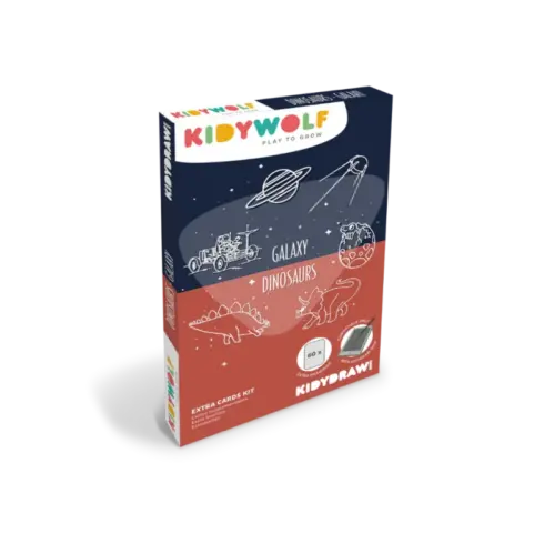 Plantillas Kidydraw Mini Dinosaurios y Galaxia Kidywolf