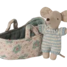 Bebe Raton en Capazo Azul Maileg