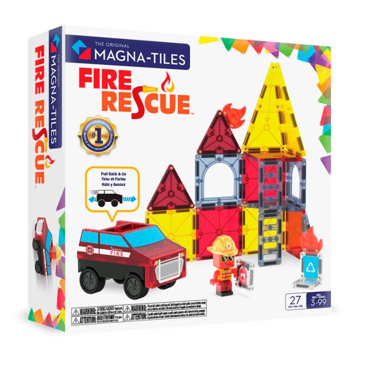 juego1 Magna-Tiles Fire Rescue set 27 piezas