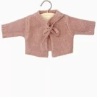 Cardigan Alix en tricot rose Minikane