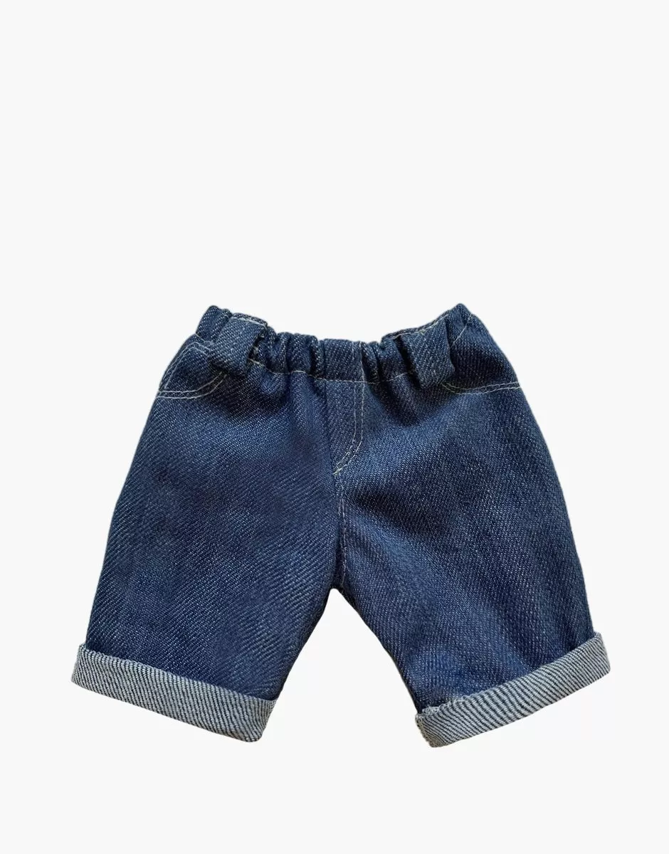 Pantalones vaqueros boyfriend de color azul denim Jean Boyfriend bleu denim Minikane