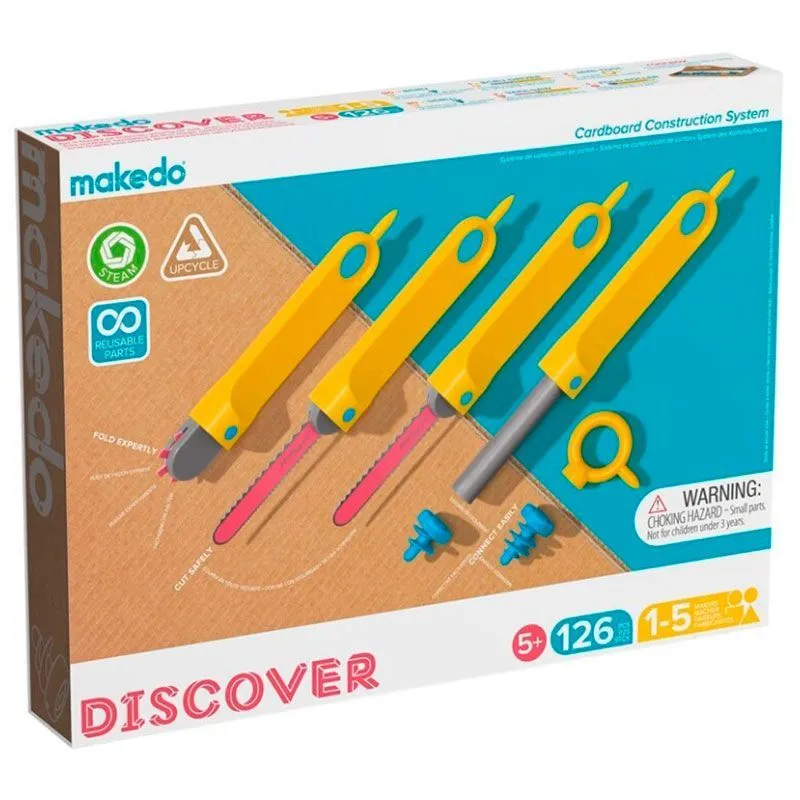 juego1 Discover Kit de 126 Piezas Makedo