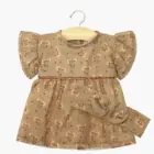 Robe Daisy et son headband à noeud rond en coton Éloïse Minikane