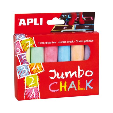 Tizas Redondas jumbo 6 colores Apli