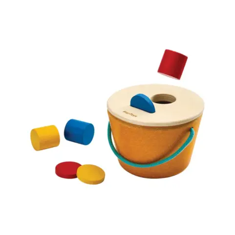 Cubo Encaja y Cae Montessori Drop & Fit Bucket Plantoys