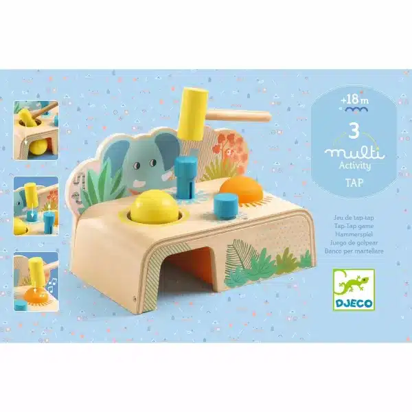 juego1 Baby Color Multi Tap Banco de Golpeo Djeco